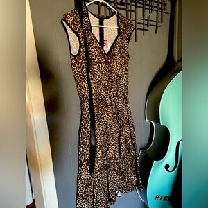 Pinup Couture Leopard Rockabilly Dress: Large